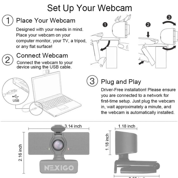 ⭐️NexiGo N60 1080P Webcam with added features⭐️ - Picture 6 of 11